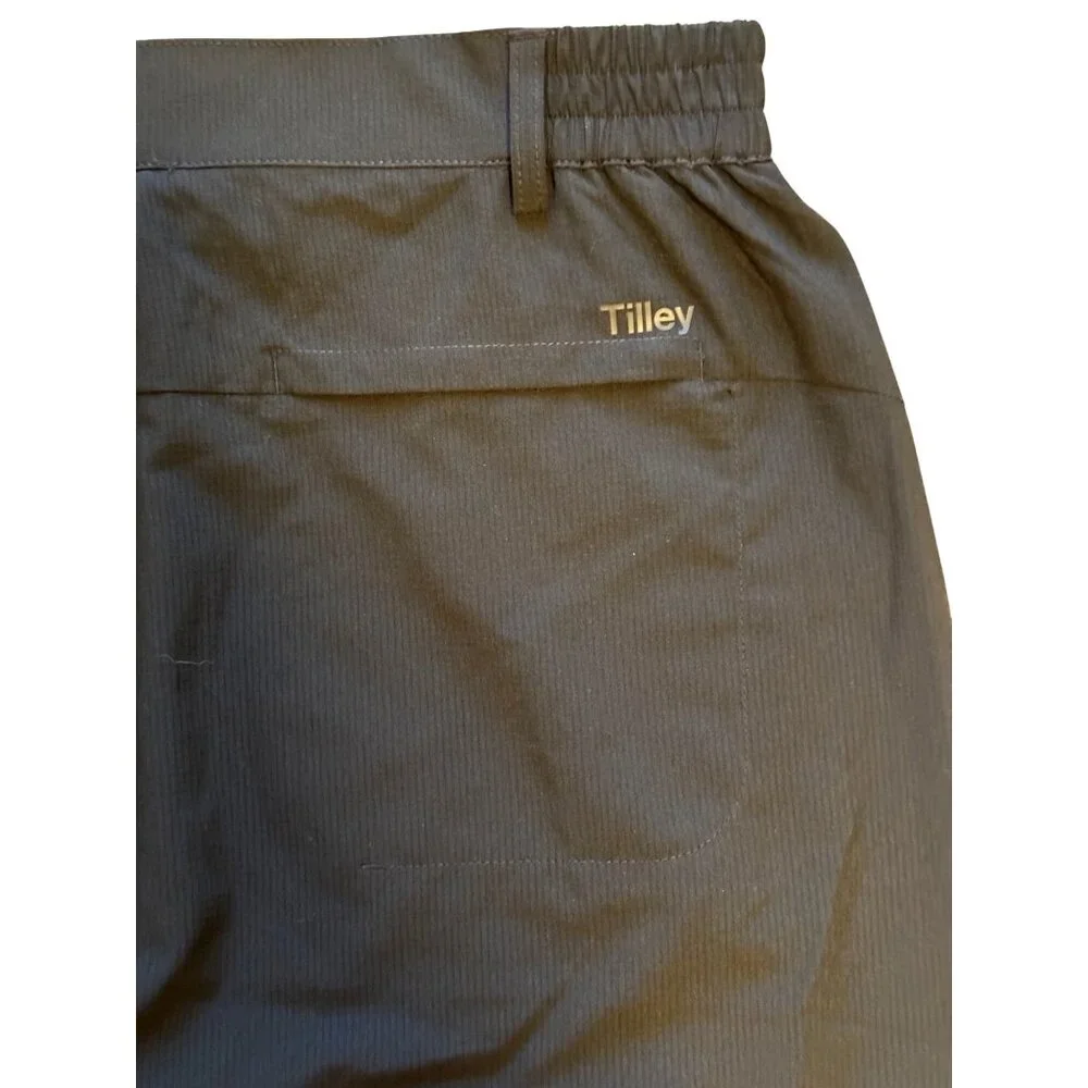 Tilley Women's Black Trek Skort Outdoor Size L‎ Skirt Shorts Pockets Golf Hiking
